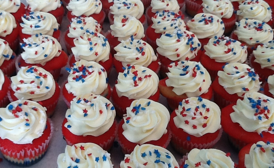 Red, White & Blue Mini Cupcakes