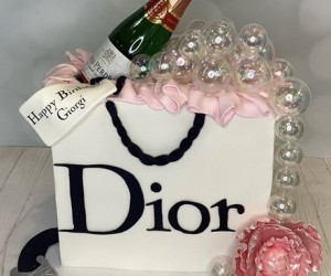 Dior Shopping Bag Cake