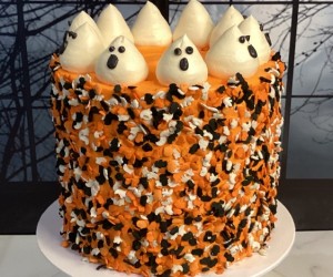 Ghost Sprinkle Cake