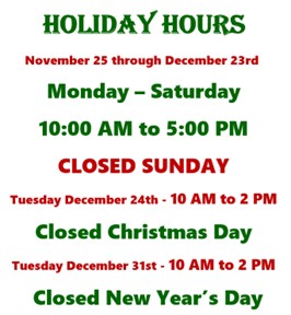 Holiday Hours 2024