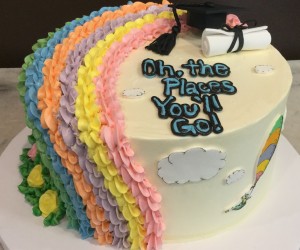 Oh the Places You'll Go Graduation Cake