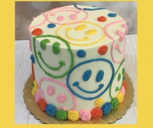 Smiley Face Cake with Border