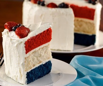 Red, White & Blue Layer Cake