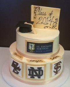 2 Tier Graduation Cake