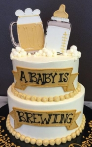 A Baby is Brewing Cake