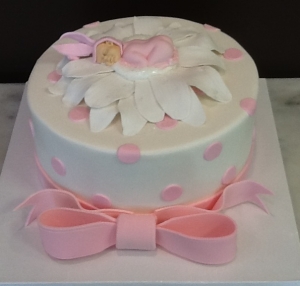 Baby in Flower Shower Cake