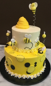 Bee Hive Shower Cake