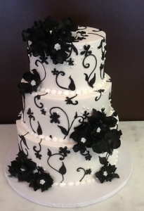 Black and White Wedding Cake