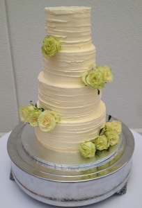 Blush Vintage Rustic Wedding Cake