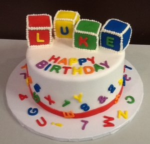 Building Block Birthday Cake
