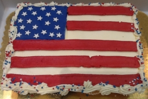 Buttercream American Flag Cake