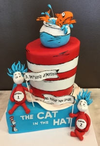 Cat in the Hat Baby Shower Cake