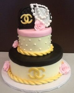 Chanel Themed Baby Shower Cake