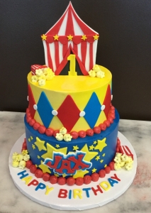 Circus Tent Two Tier Cake