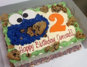 Cookie Monster Sheet Cake