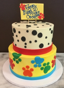 Dog Paws & Dots Cake