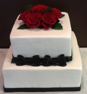 Double Bow Tie Wedding Cake