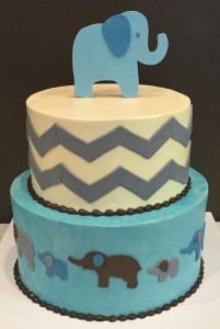 Elephant Theme Baby Shower Cake