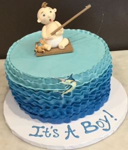 Fishing Baby Shower Cake
