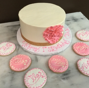 Flower Cake and Iced Cookies