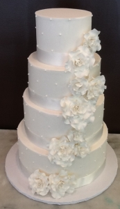 Four Tier Floral Fondant Cake