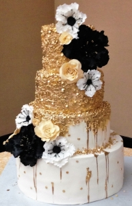Gold & Black Wedding Cake