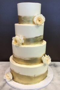 Gold Tinted Wedding Cake