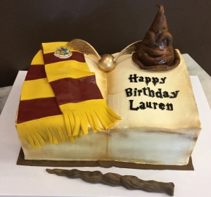 Harry Potter Book Cake with Sorting Hat