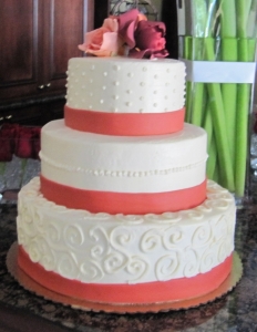 Mixed Pattern 3 Tier Wedding Cake
