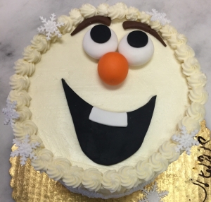 Olaf Snowman Cake