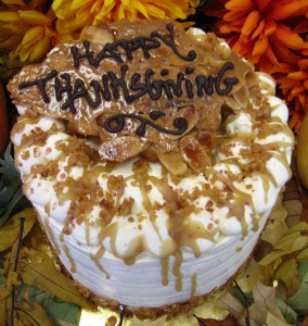 Salted Caramel Thanksgiving Cake