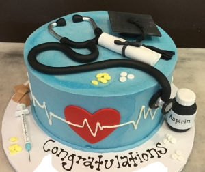 Medical Theme Graduation Cake