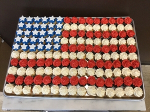 Mini Cupcake Flag Cake