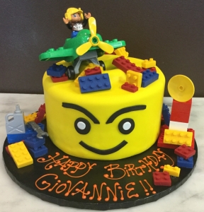 Lego Man Single Tier Cake