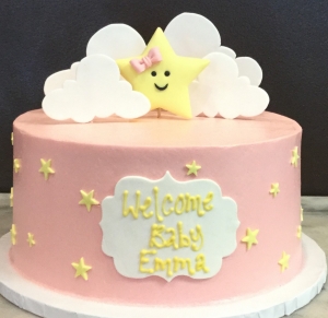 Little Star Baby Shower Cake