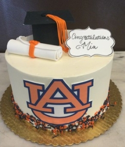 Logo, Diploma and Cap Graduation Cake