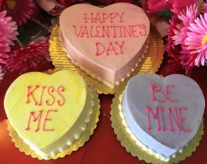Message Heart Cakes