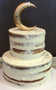 Naked Moon and Star Baby Shower Cake