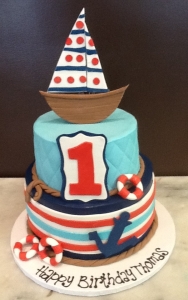 Nautical 1st Birthday Cake