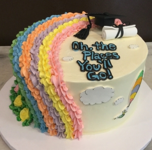 Oh the Places You'll Go Graduation Cake