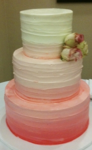 Pink Ombre Wedding Cake