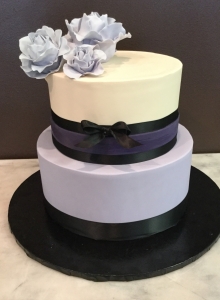 Purple and Black Fondant Cake
