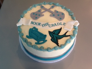 Rock the Cradle Baby Shower Cake