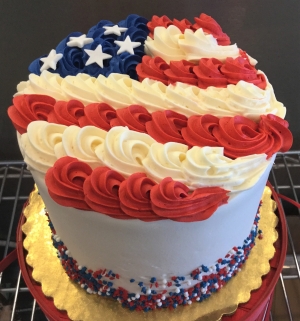 Round Flag Cake
