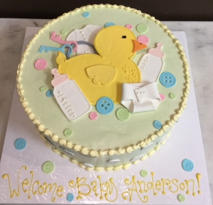 Rubber Ducky Shower Cake