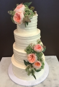 Rustic 4 Tier Wedding Cake