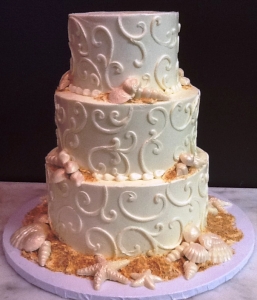 Shells & Scroll Wedding Cake