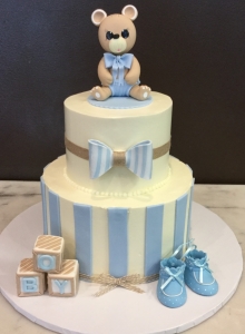Teddy Bear Theme Baby Shower Cake for Boy