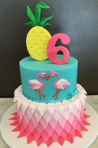 Tiered Flamingo Cake