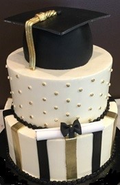 Tiered Graduation Cake